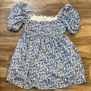 NWT Lelis Floral Blue and White Kids Dress